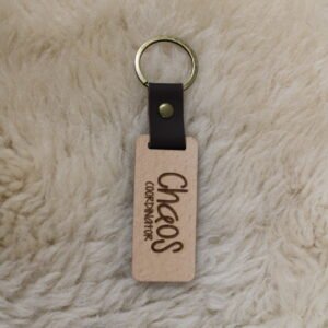 Sleutelhanger met leer