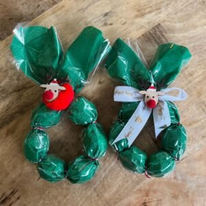 Kerstkrans van bonbons