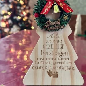 Houten kerstboom staand