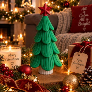Kerstboom met ster 15 cm